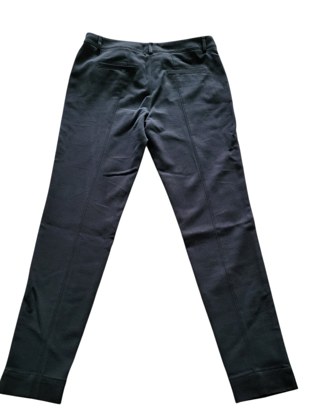 Akris Punto Black Cotton Blend Slim Leg Ankle Pants Zip Pockets Women's Size 8 - Picture 6 of 6